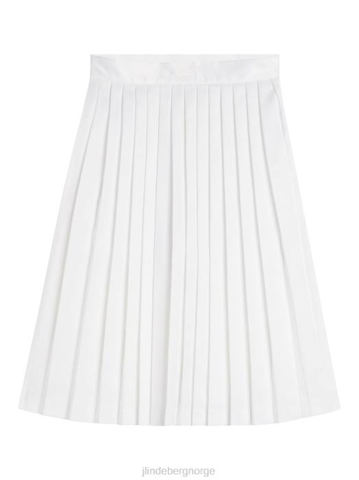 J.Lindeberg kvinner dorothea plissert skjørt hvit klær F8641618