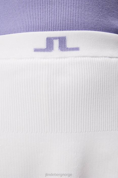 J.Lindeberg kvinner frida stripe strikket skjørt hvit klær F8641557