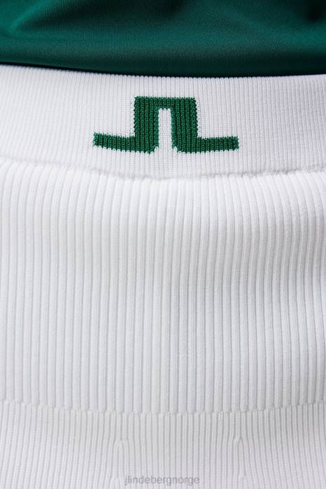 J.Lindeberg kvinner frida stripe strikket skjørt hvit klær F8641621