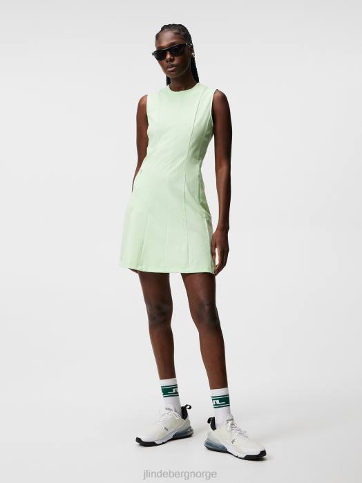 J.Lindeberg kvinner jasmin kjole patina grønn klær F8641630