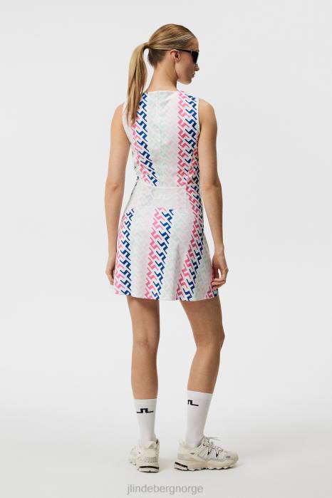 J.Lindeberg kvinner kjole med helena print rosamalt bro klær F8641596