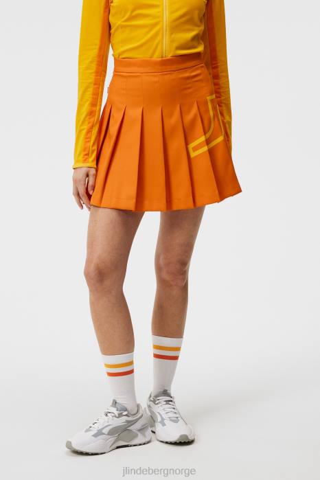 J.Lindeberg kvinner naomi skjørt russet oransje klær F8641674