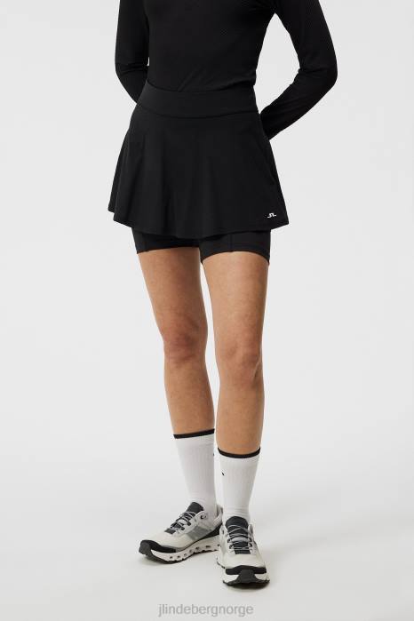 J.Lindeberg kvinner petraskjørt svart klær F8641609