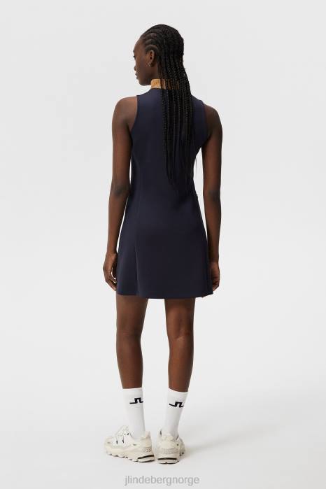 J.Lindeberg kvinner rubin kjole marinen klær F8641595