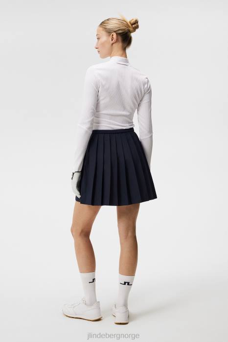 J.Lindeberg kvinner sierra plissert skjørt marinen klær F8641670