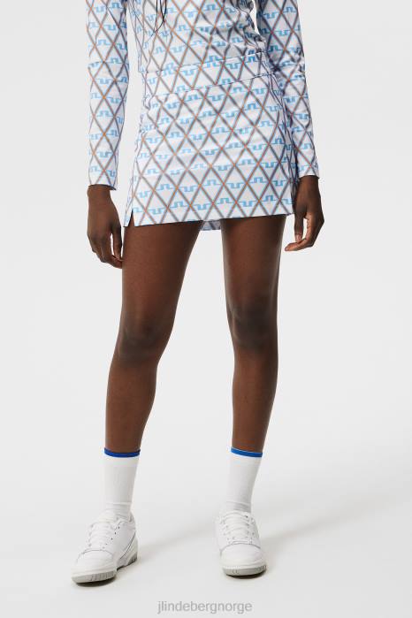 J.Lindeberg kvinner skjørt med amelietrykk liten gutt blå diamant klær F8641578