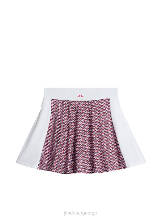 J.Lindeberg kvinner skjørt med jenny-trykk micro bridge rose rød klær F8641591