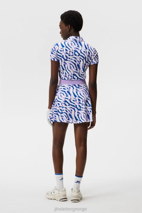 J.Lindeberg kvinner skjørt med joline-trykk lilla malt sebra klær F8641597