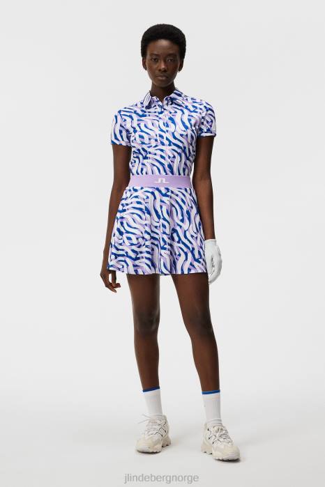 J.Lindeberg kvinner skjørt med joline-trykk lilla malt sebra klær F8641597