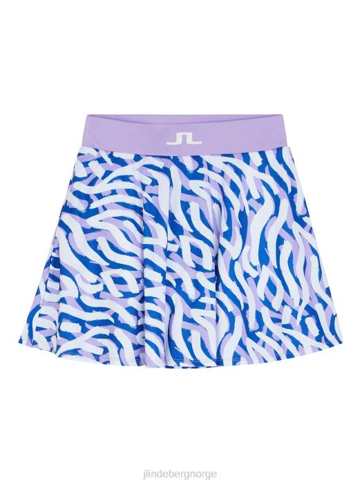 J.Lindeberg kvinner skjørt med joline-trykk lilla malt sebra klær F8641597