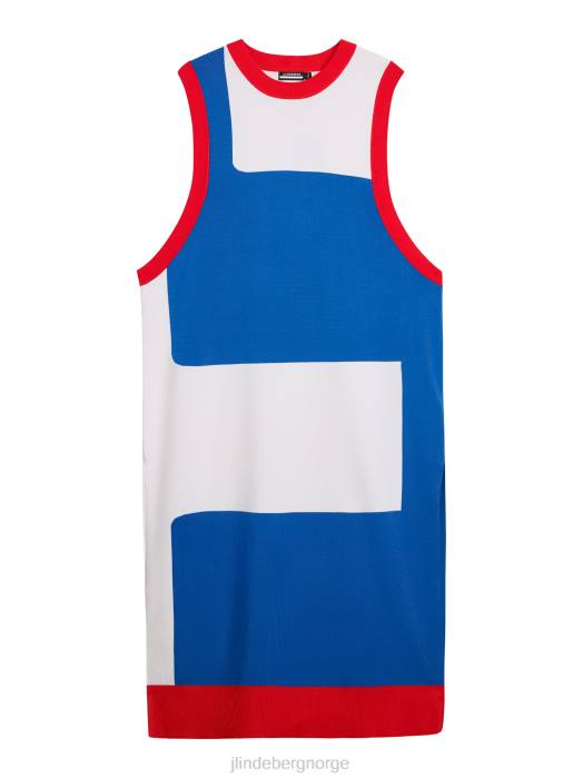 J.Lindeberg kvinner stor bridge strikket kjole hvit klær F8641610