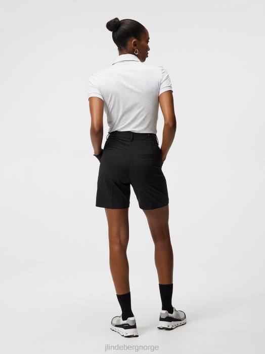 J.Lindeberg kvinner alaya jacquard polo lysegrå klær F8641541