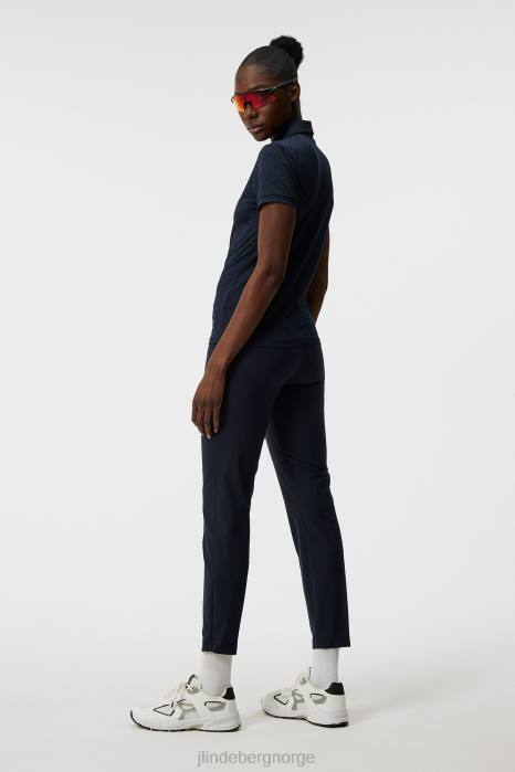 J.Lindeberg kvinner alaya jacquard polo marinen klær F8641542