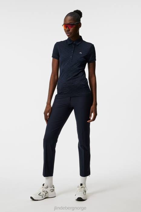 J.Lindeberg kvinner alaya jacquard polo marinen klær F8641542