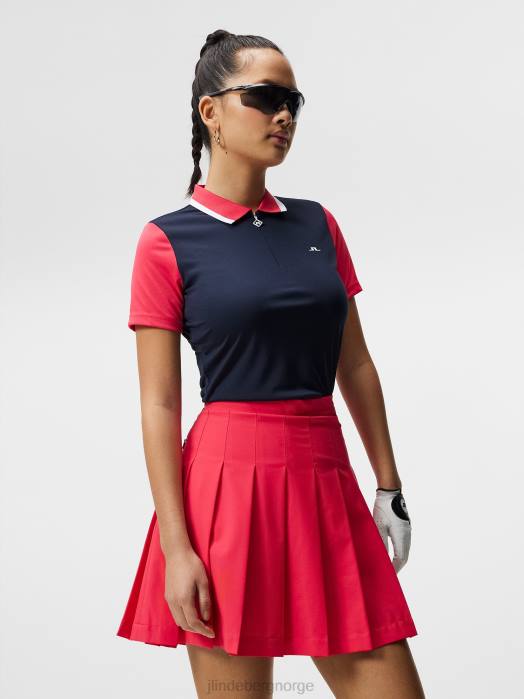 J.Lindeberg kvinner antonia polo marinen klær F8641538