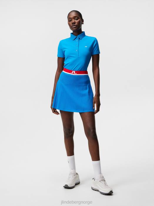 J.Lindeberg kvinner barbara polo strålende blå klær F8641503