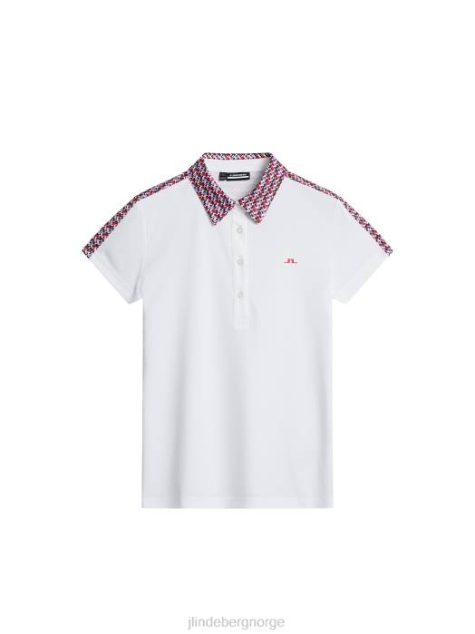 J.Lindeberg kvinner cara polo micro bridge rose rød klær F8641366