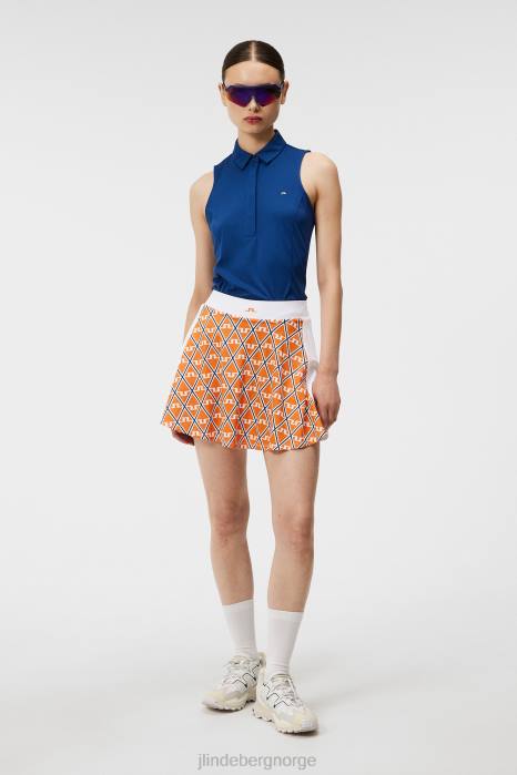 J.Lindeberg kvinner dena polo eiendom blå klær F8641354