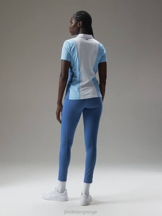 J.Lindeberg kvinner evelina polo luftig blå klær F8641544