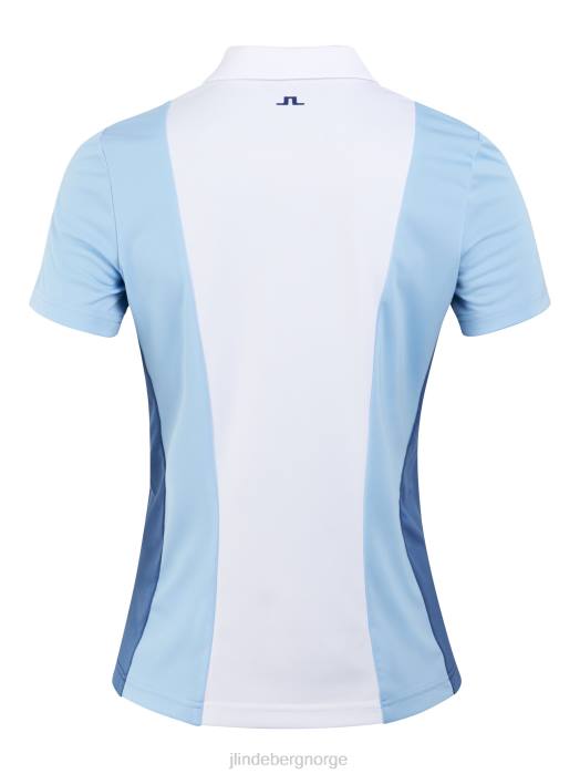 J.Lindeberg kvinner evelina polo luftig blå klær F8641544