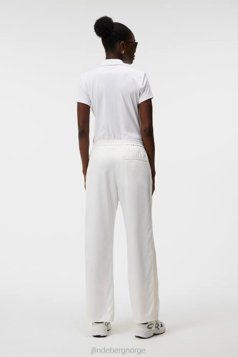 J.Lindeberg kvinner henrietta preget polo hvit klær F8641425