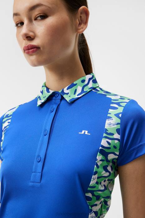 J.Lindeberg kvinner kristine polo caldera jade krem klær F8641332