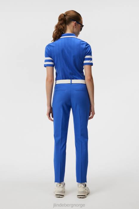 J.Lindeberg kvinner moira polo blendende blå klær F8641363