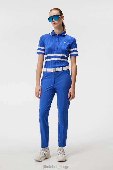 J.Lindeberg kvinner moira polo blendende blå klær F8641363