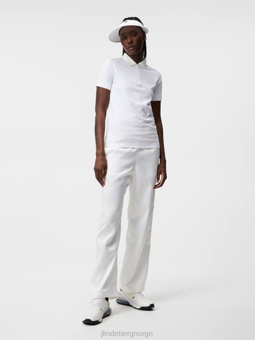 J.Lindeberg kvinner sadine sømløs polo hvit klær F8641501