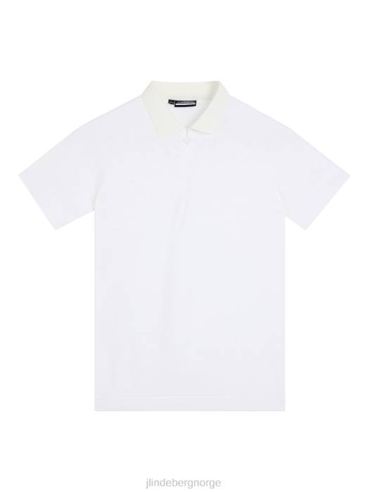J.Lindeberg kvinner sadine sømløs polo hvit klær F8641501