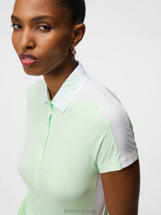 J.Lindeberg kvinner tilly polo patina grønn klær F8641432