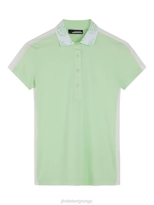 J.Lindeberg kvinner tilly polo patina grønn klær F8641432