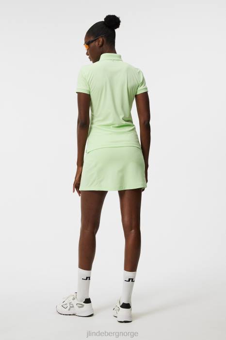 J.Lindeberg kvinner tur tech polo patina grønn klær F8641471