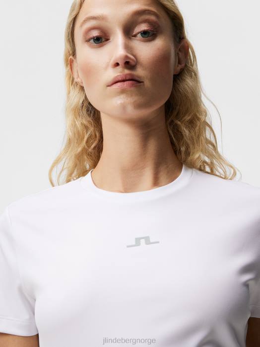 J.Lindeberg kvinner ada t-skjorte hvit klær F8641409