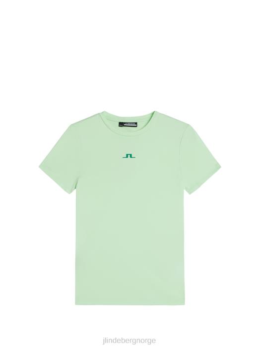 J.Lindeberg kvinner ada t-skjorte patina grønn klær F8641410