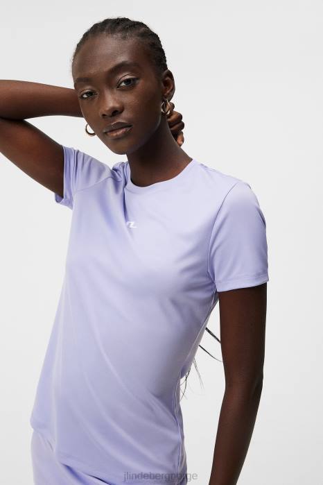 J.Lindeberg kvinner ada t-skjorte søt lavendel klær F8641329