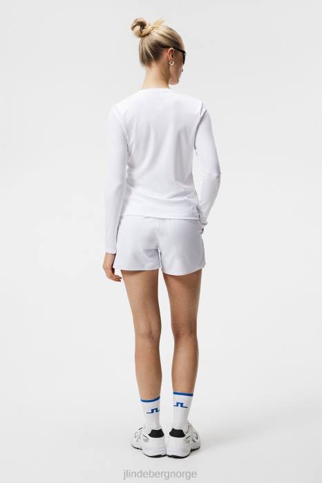 J.Lindeberg kvinner en langermet t-skjorte hvit klær F8641400