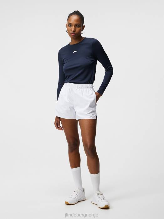 J.Lindeberg kvinner en langermet t-skjorte marinen klær F8641401