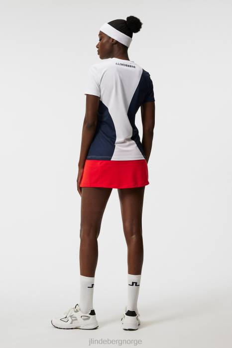 J.Lindeberg kvinner store flekker tee marinen klær F8641427