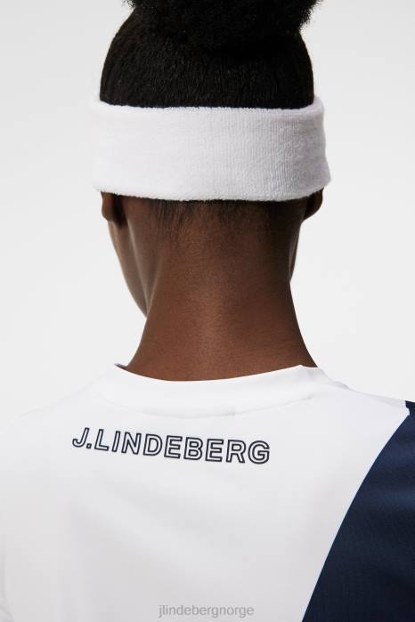 J.Lindeberg kvinner store flekker tee marinen klær F8641427