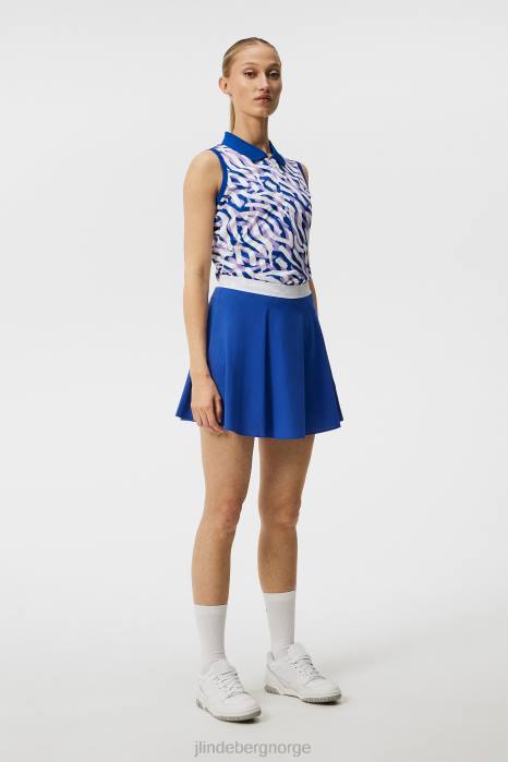 J.Lindeberg kvinner annie topp lilla malt sebra klær F8641398