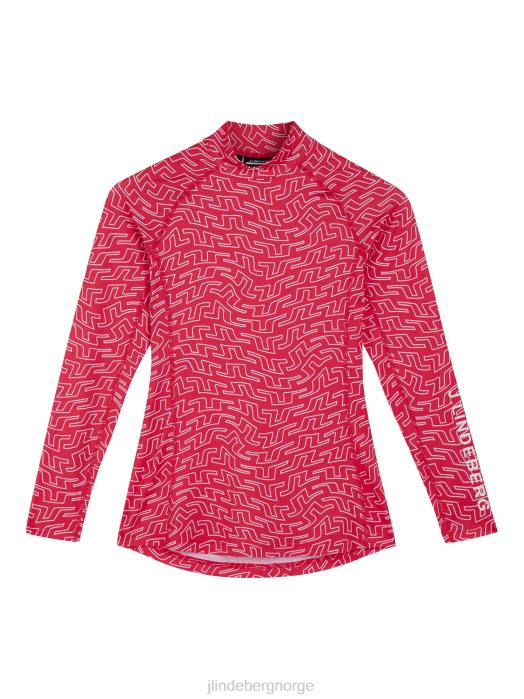 J.Lindeberg kvinner asa trykk komprimering topp azalea bridge swirl klær F8641489