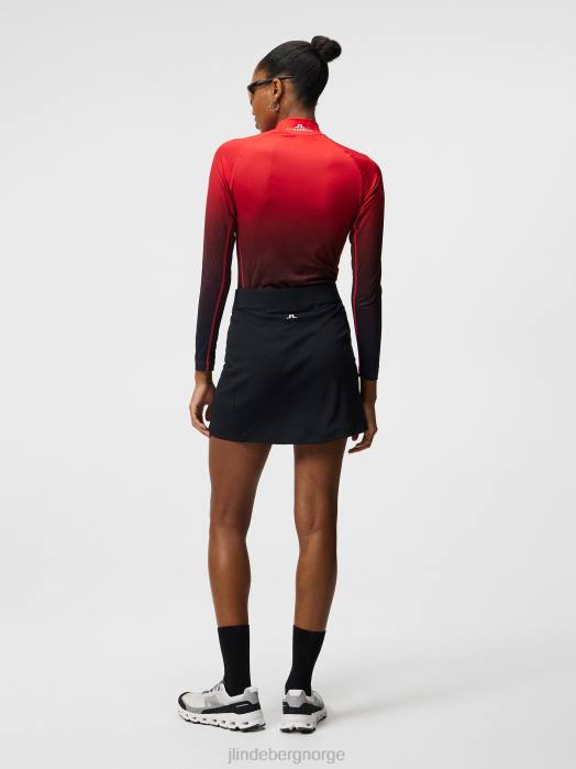 J.Lindeberg kvinner asa trykk komprimering topp brennende solnedgang blekner klær F8641486