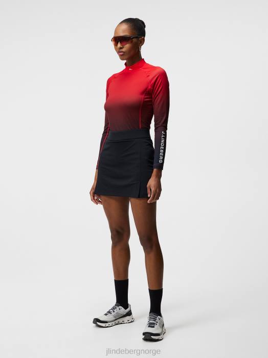 J.Lindeberg kvinner asa trykk komprimering topp brennende solnedgang blekner klær F8641486