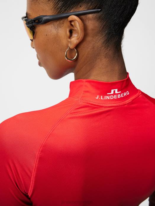 J.Lindeberg kvinner asa trykk komprimering topp brennende solnedgang blekner klær F8641486