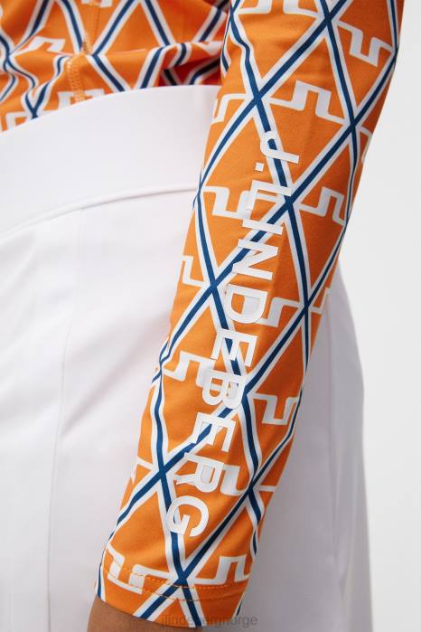 J.Lindeberg kvinner asa trykk komprimering topp overdådig diamant klær F8641369