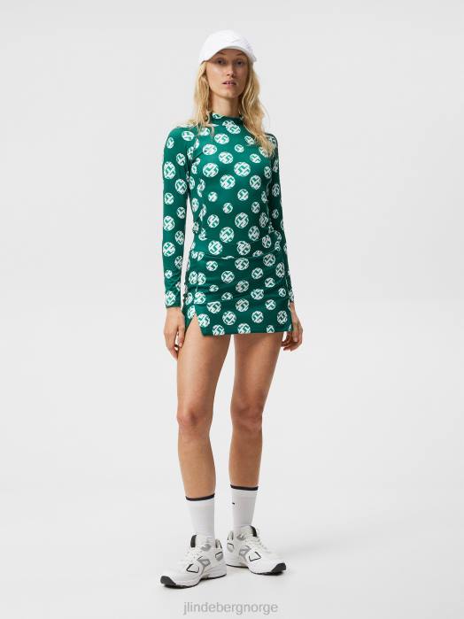 J.Lindeberg kvinner asa trykk komprimering topp regnskog sfære prikk klær F8641488