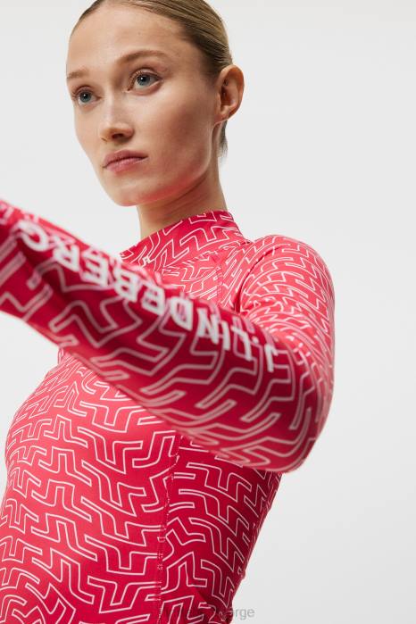 J.Lindeberg kvinner asa trykk komprimering topp regnskog sfære prikk klær F8641488