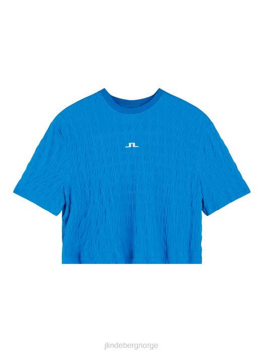 J.Lindeberg kvinner aurelia topp strålende blå klær F8641408