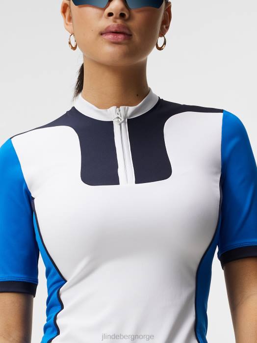 J.Lindeberg kvinner bea topp lapis blå klær F8641444